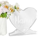 Pieza de decoración preciada: estos tableros de mesa del Día de la Madre combinan una artesanía meticulosa con un diseño acrílico en forma para la estética y el valor emocional al evocar recuerdos preciados y difundir consuelo en ocasiones festivas con este hermoso tablero de mesa del Día de la Madre