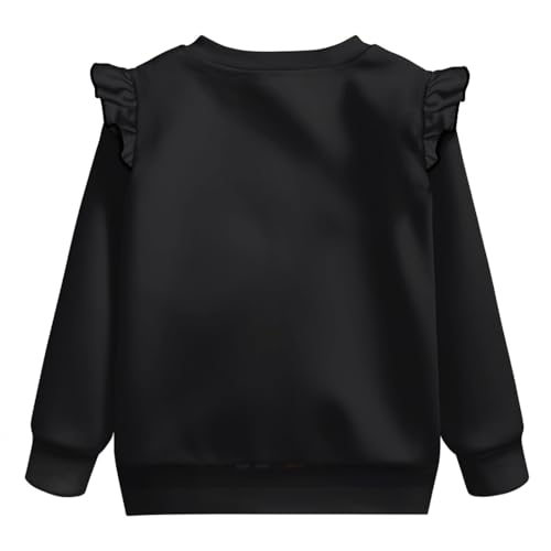 Sweatshirt for Toddler Girls Size 1-8 Ruffle Long Sleeve Pullover Sweatshirts for Kids Crewneck Sweatshirt2