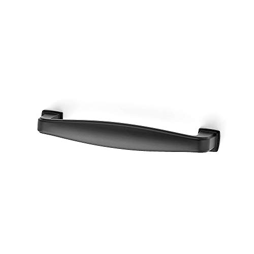 Image of Ravinte Matte Black Cabinet Handles Solid Drawer Pulls, 3-3 /4 Inch, 3 Pack | Zinc Alloy, Smooth Bar Grip, Kitchen Cabinet Update, For Cupboards, Drawers, Dressers, Cabinet Doors, Furniture Hardware