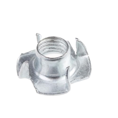 5-50 pièces M2 M3 M4 M5 M6 M8 M10 M12 1/4-20 en acier au carbone zingué quatre griffes frapper dans le bois écrou captif insérer écrou (Size : M6 10PCS)