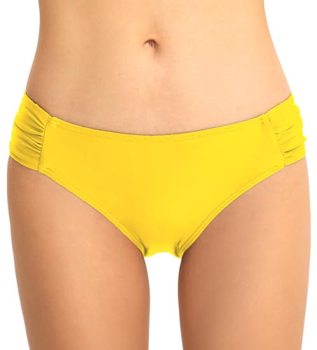 Image of Women's Bathing Suit Bottoms Full Coverage Ruched Bikini Tankini Bottom Swimsuit Brief