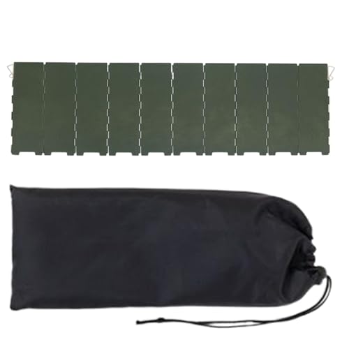 Caera de la estufa, pantalla del para estufas de campo - Pantalla de olla de metal plegable de 10 paneles | Accesorios de parrilla ligeros con bolsa de almacenamiento, suministros de camping para este