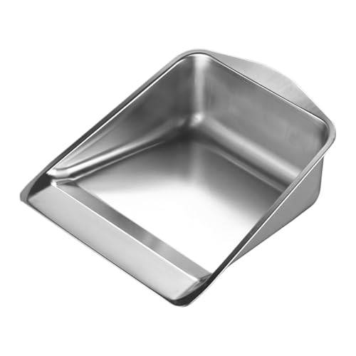 Pinza para polvo de metal, acero inoxidable, acero inoxidable, barredoras de metal portátiles para herramientas de limpieza del hogar, interiores al aire libre, baño de cocina, garaje, apartamento al