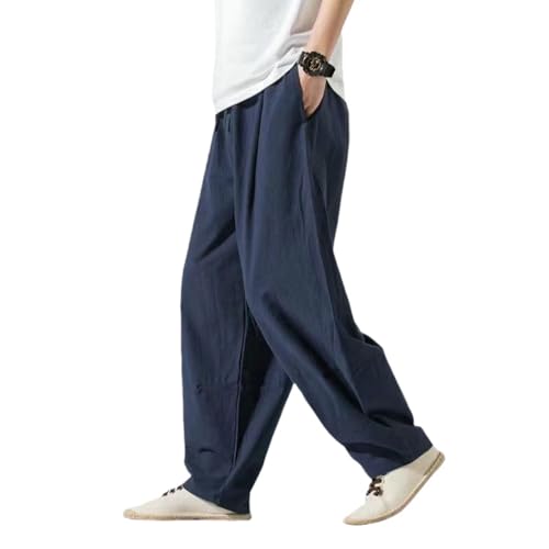 Pantalon en coton et lin style chinois homme : restez au frais sans transpirer cet été