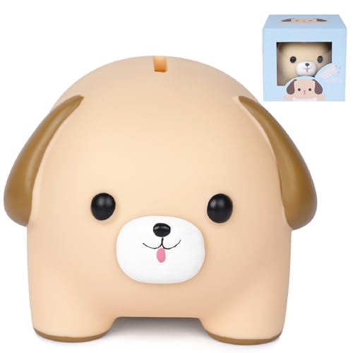 Tirelire en forme de chien pour enfants, amusante pour filles, caisse de vacances, tirelire pour adultes, enfants