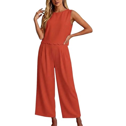Ropa de oficina para mujer elegante conjunto de verano dos piezas color sólido cómodo y fresco