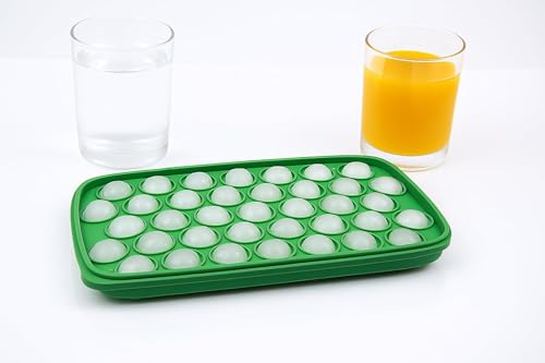 Image of Ice Cube Tray - BPA Free Silicone Flexible Easy Release 37 Ball Ice Cube Maker - Reusable Silicone Ice Trays for Freezer