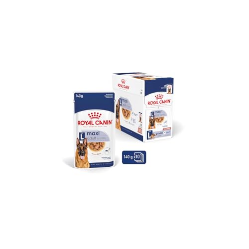 ROYAL CANIN Maxi Adult | 4er Pack | 4 x 10 x 140 g | Alleinfuttermittel für Hunde | Für ausgewachsene große Hunde (26 bis 44 kg) | Vom 15. Monat bis zum 5. Lebensjahr