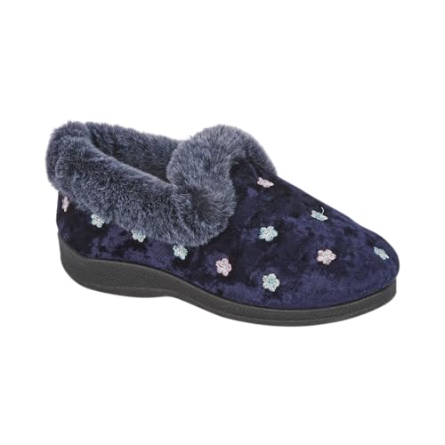 Jo & Joe Mabel Pantoufles Heather Chaussons Femme Coupe Large Confort