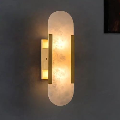 Éclairage moderne en marbre blanc pour miroir et vanité chic