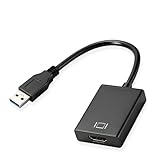 Transmission synchronisée: Le convertisseur USB HDMI assure une vidéo audio synchronisée via une seule connexion USB, ce qui simplifie l’ajout d’un affichage externe sans ouvrir l’ordinateur. Cette transmission stable convient à la bureautique, à la visioconférence, au visionnage sur grand écran et aux postes de travail multi usage