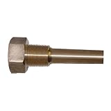 PIC Gauges WGTC Thermowell T1E3D2 Standard Brass Thermowell with 2-1/2” U Dimension & 3/4” MNPT