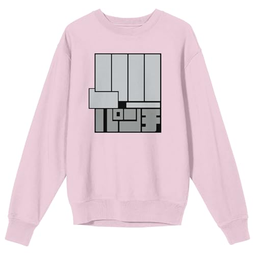 Bioworld Dandadan - Momo Kick & Momo Punch Graphic on Cradle Pink Adult Crew Neck Sweatshirt