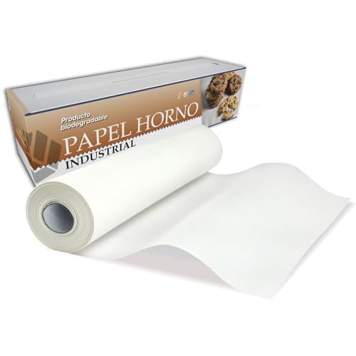 VESCEL- Rollo Papel de Horno, 29CMx60M, Papel para Hornear Antiadherente Desechable, Ideal para Horno, Freidora de Aire y Microondas