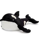 MorisMos Giant Orca Teddy Stuffed Animal Toy,80 cm Black Kawaii Orca Plush Cuddly,Presents for Girls Boys Girlfriend Kids Birthday Party Decoration