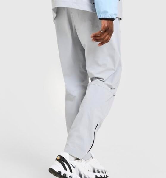 Nike Tech Men's Woven Open-Hem Trousers, Wolf Grey/Black, Medium
