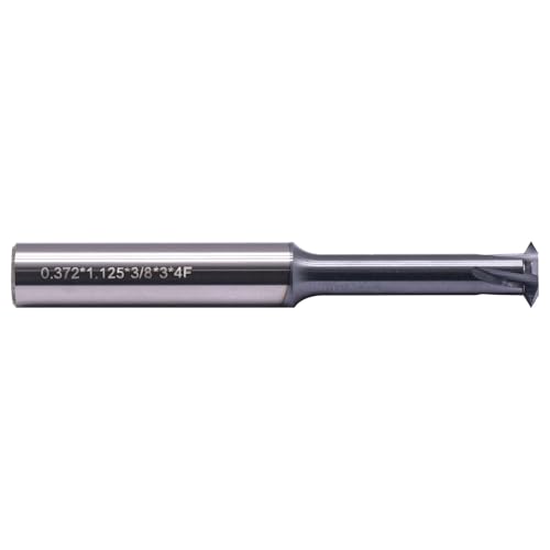 Image of BestParts 1 /2 inch 12-32 TPI Single Pitch Solid Carbide Thread end Mill - AlCrN Coated, 4 Flute, .372 inch Cutting Diameter, 3 /8 inch Shank Diameter, Necked to Thread 1.125 Deep, 3 inch Overall Length