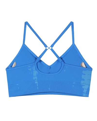 Image of AUROLA Serpent Seamless Sports Bras for Women,Backless Padded Strappy Workout Gym Yoga Crop Tops
