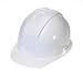 Liberty Glove & Safety AMZ1406R/W DuraShell HDPE Cap Style Hard Hat with 6 Point Ratchet Suspension, White (Case of 6)