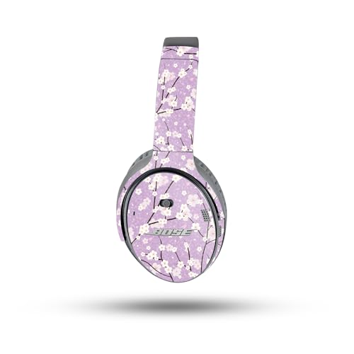 Image of MightySkins Glossy Glitter Skin Compatible with Bose QuietComfort 35 II Headphones - Sakura Purple | Protective, Durable High-Gloss Glitter Finish | Easy to Apply