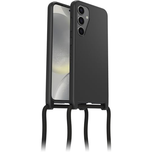 OtterBox React Necklace Skal för Samsung Galaxy S24, Ultratunnt, Skyddande Skal med justerbart och avtagtart halsband, Testad till militärstandard, Svart