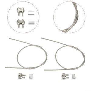 Heavy Duty Panel Aufhängung Kabel für Balkon Solarpanel Befestigungssatz Edelstahl Drahtseil 60cm Wetterfest Solar Haken Befestigungssystem Balkon Kraftwerk Befestigungsseil