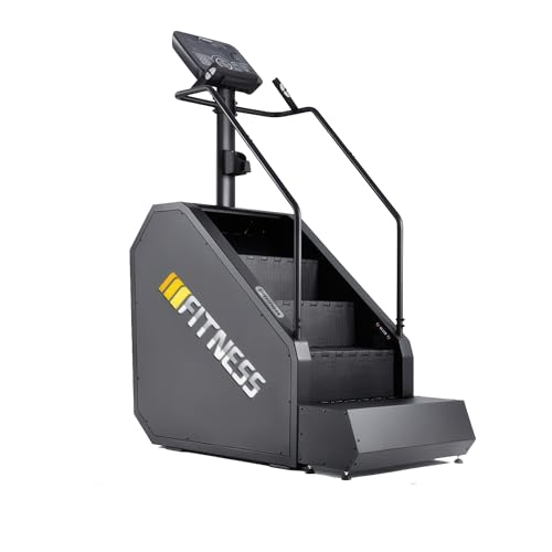 Image of Commercial Stair Climber Machine -Shock-Absorbing, 9-Level Resistance, Wide Non-Slip Steps, Quiet Cardio Exercise Equipment for Home and Gym (Tracks Heart Rate, Time, Speed, Calories)