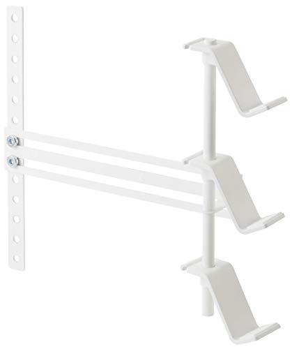 山崎実業(Yamazaki) テレビ裏 ゲームコントローラー収納ラック ホワイト 約W40.5XD8.5XH30cm スマート 置いたまま充電可能 コントローラーケース 5090