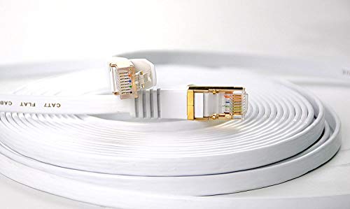 Cat7 Ethernet Cable,Veetop 5ft/1.5m Cat 7 Network Cable High Speed 10 Gbps Internet Cord Flat Ethernet Wire with Shielded RJ45 Connectors for Computer Laptop Router Modem Switch Box - Thumbnail 7