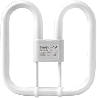 Crompton Lamps CFL 2D 16W GR8 3500K White Frosted 1100lm 2-Pin Energy Saving DD Compact Fluorescent CC Slim Opal Light Bulb
