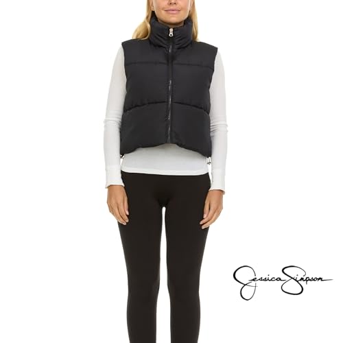 Jessica Simpson Cropped Puffer Vest Women, Sleeveless Women’s Outerwear Vests4