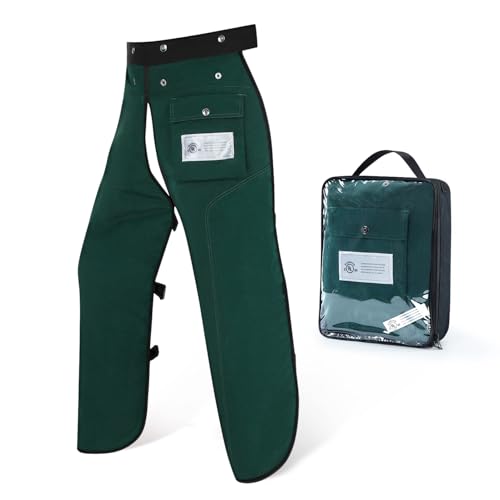 ZELARMAN Chainsaw Chaps Apron 8-Layer Wrap for Men/Women Loggers Forest Workers Protective Chain Saw Pants Adjustable
