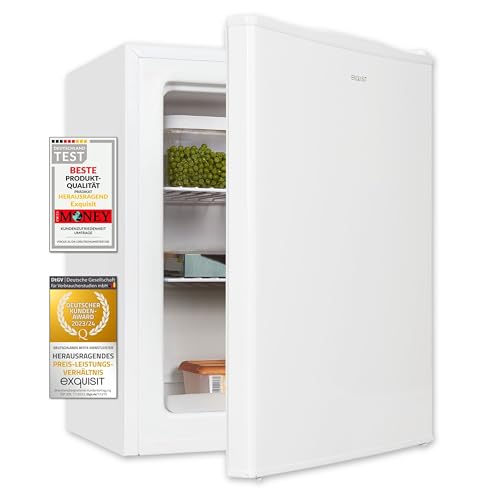 Exquisit Mini Gefrierschrank GB60-150E weiss | 42 l Nutzinhalt | Schwarz | Klein und kompakt |...