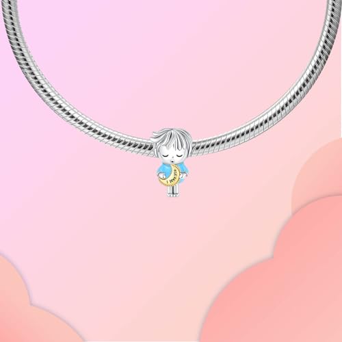 Luxilla Little Boy Charm 925 Sterling Silver Charms Fits Bracelets Necklace Pendant Bead Charms Jewelry Gift For Women thumb #1