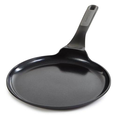 BergHOFF Leo Stone+ - Sartén antiadherente de cerámica fundida, tamaño 25 cm, color negro