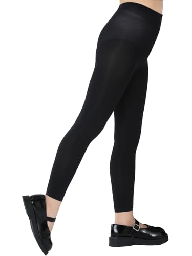 Girls Footless Tights Dance Ballet Tights Semi Opaque School Uniform Microfiber Leggings