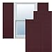 Ekena Millwork TFP001HF18X063WR True Fit PVC Horizontal Slat Framed Modern Style Fixed Mount Shutters, (Per Pair-Hardware Not Included), 18"W x 63"H, Wine Red