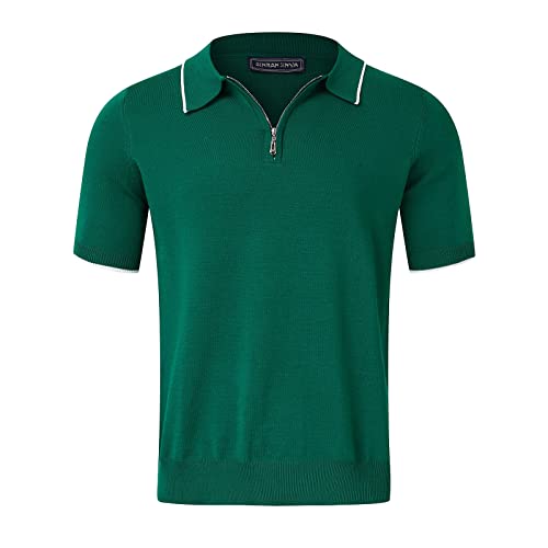 Polo intelligent homme à manches courtes et fermeture éclair chic