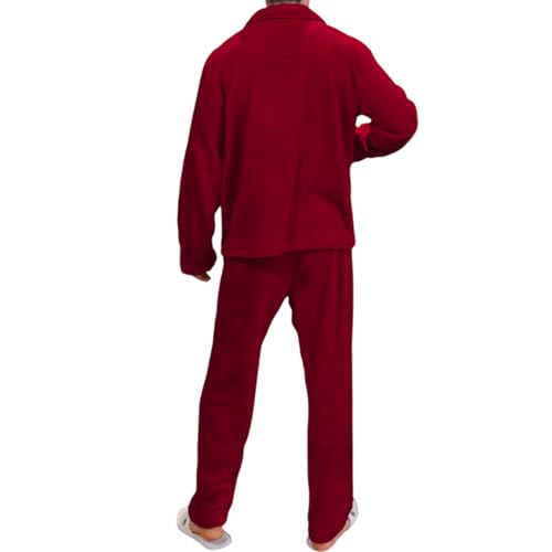 Men's Winter Velvet Pajama Set & Robe, Long Sleeve Sleepwear with Cozy Plush Material3