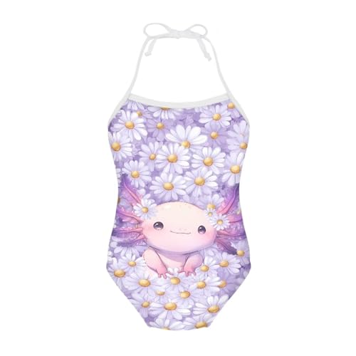 Image of Girls One Piece Swimsuit Summer Quick Dry Beach Sport Bathing Suit Halter Strap 1-10 Little Kids Toddler Swimwear