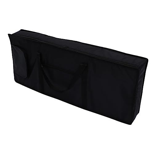 Yardwe 1Pc Keys Oxford Cloth Keyboard Bag Electronic Piano Handbag with Accessory Pocket Lightweight Folding Design for Convenient Storage Black