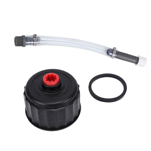 Tbest Tuyau de Remplissage de Carburant de Course, Kit de Remplacement pour Cruches 3 5 5, gallons.Fabriqué avec un Matériau PVC de Haute qualité, Stable dans des Environnements à (GREY)