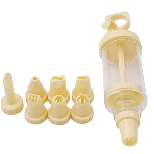 TOSSPER 8pcs / Set De Moldes Formación De Hielo Aflautada De La Jeringuilla Crema Puntas De Jeringa Jeringa De Pastelería Extrusora Gadgets De Cocina para Adornar De La Torta De Bricolaje