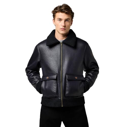Wrangler CHAQUETA SHEARLING, Negro, M