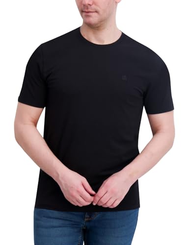 La Mejor Lista de Dkny Men . 40 DKNY - Camisetas clásicas ajustadas de manga corta con cuello redondo para hombre | Camisetas lisas para hombre, Negro, Large