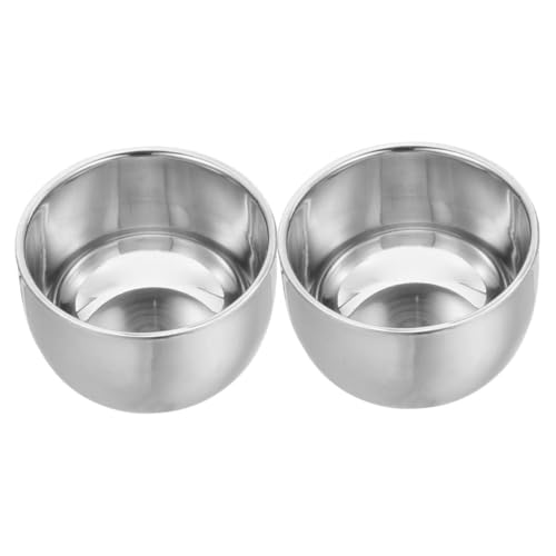 Didiseaon 2pc Men's Shaving Bowl Stainless Steel Shaving Soap Cup Lather Bowl Lid 200ml