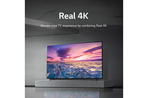 تلفزيون من ال جي مقاس 50 بوصة UHD بجودة 4 كيه اصدار 80، HDR10 برو ومعالج ذكاء اصطناعي ايه 5 الجيل الخامس، تقنية اتش جي اي جي، بجودة 4 كيه تصميم بدون اطار (طراز 2022)، موديل 50UQ80006LD
