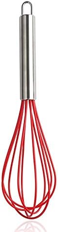 Kitchen Mixer Manual Egg Beater Tool Silicone Eggbeater Blender Stainless Steel Handle Whisk (Color : C) (D)