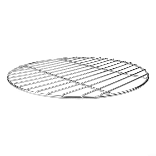 Parrilla redonda de acero inoxidable para cocinar al aire libre, perfecta para picnics y reuniones (38 cm)