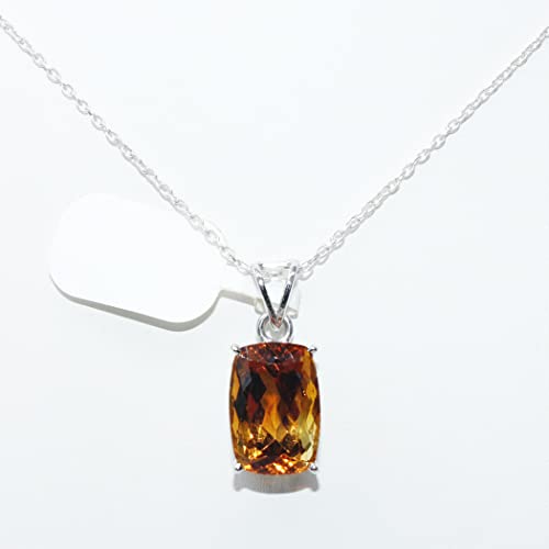 Topaz Gemstone Pendants/Yellow Topaz Necklace For Men & Woman / 12X16 Mm / 925 Sterling Silver Locktes/Charm Pendant #TOP1